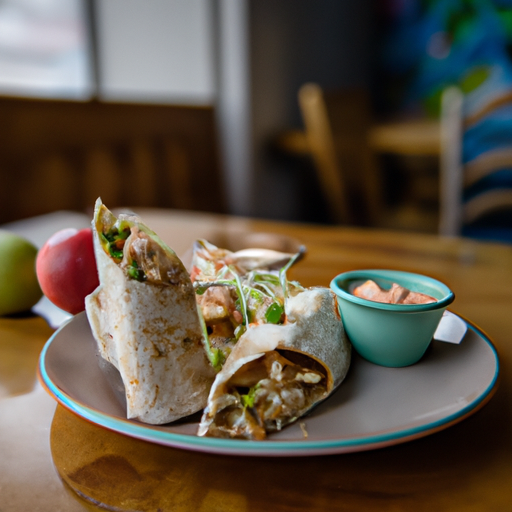 Domowe Wrapy z Pełnoziarnistej Tortilli z Jabłkiem i Warzywami